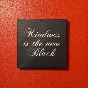 Kindness is the new Black Canvas Wall Art